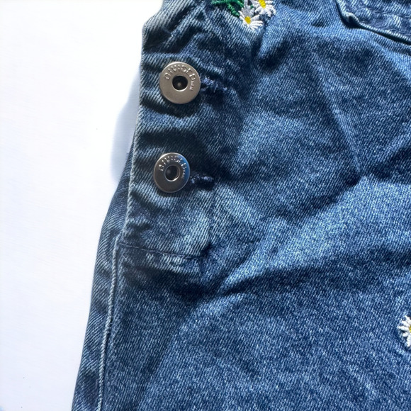 Divided by H&M Denim Mini Floral Overall Dress - Picture 4 of 6